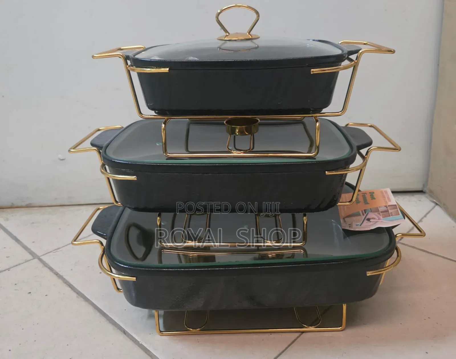 3pc Ceramic Chaffing Dish