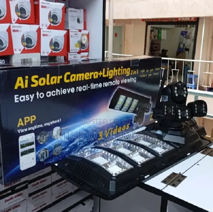 V380 Pro Solar Street Light PTZ Flood Light 4g Camera