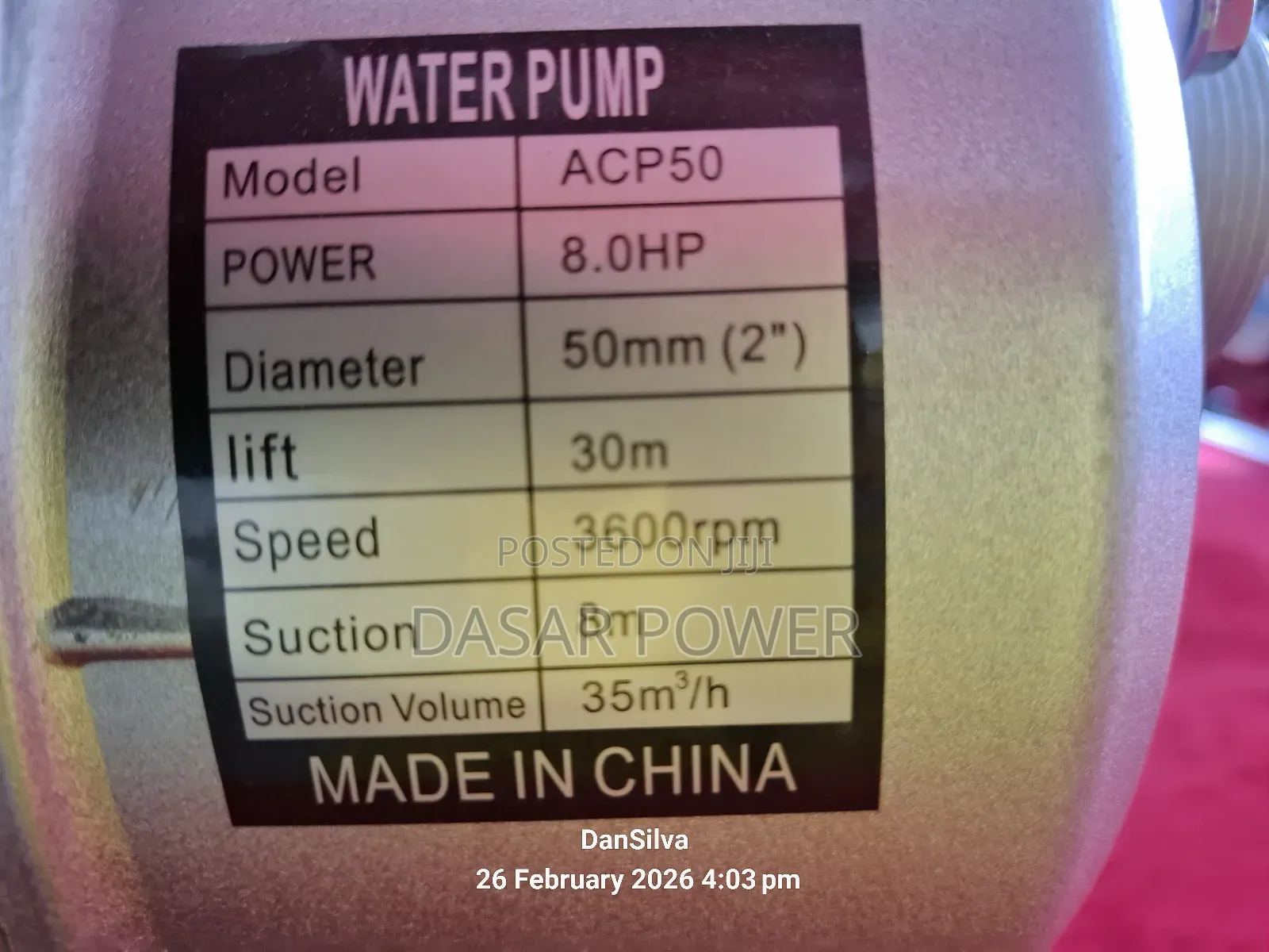 Acp50 Water Pump