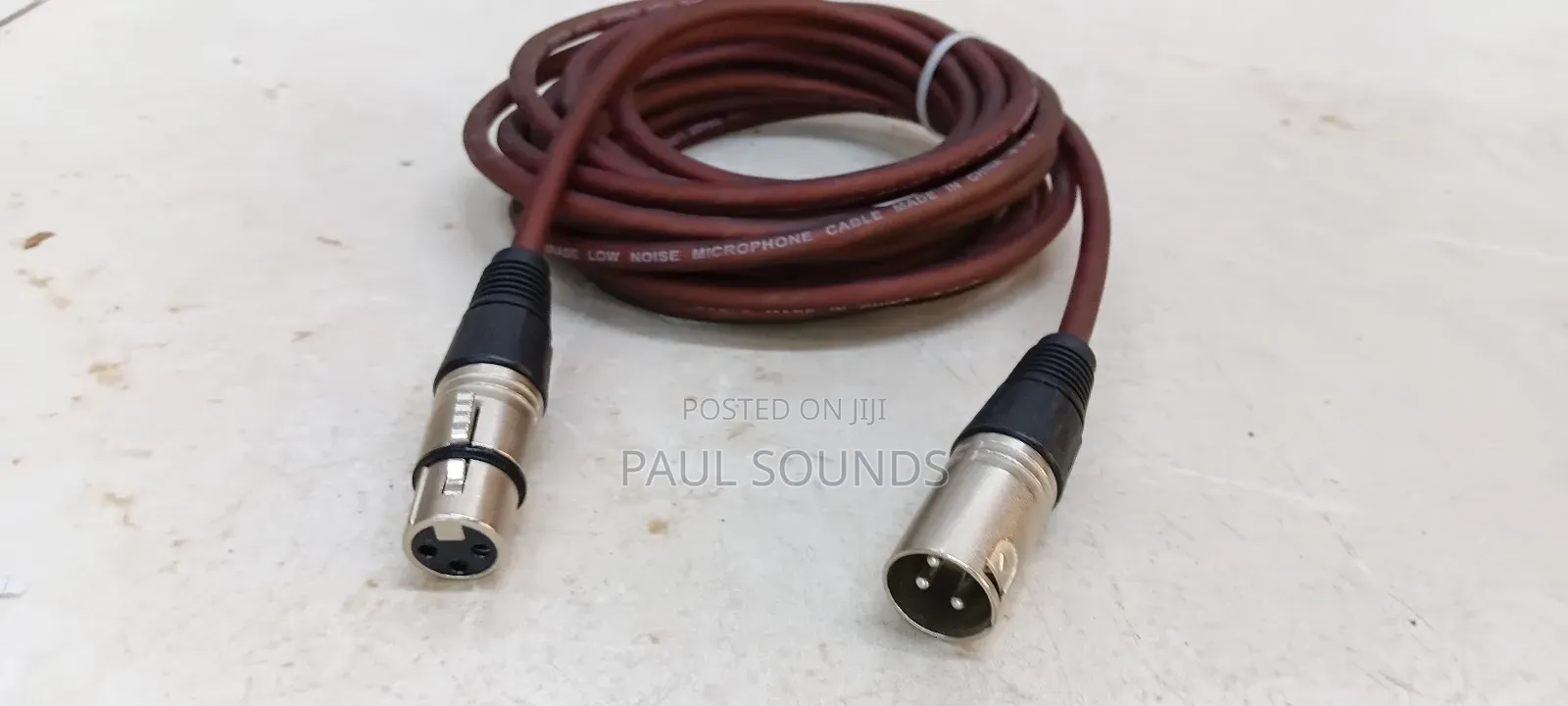 3-Pin XLR Male to Female Low-Noise Microphone Cable