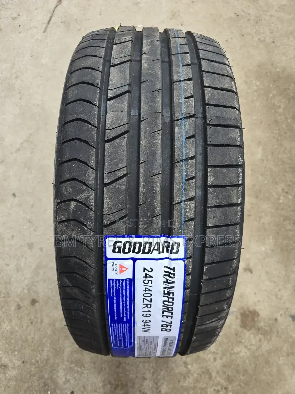 245 /40 R19 Goddard Tyres (Transforce)