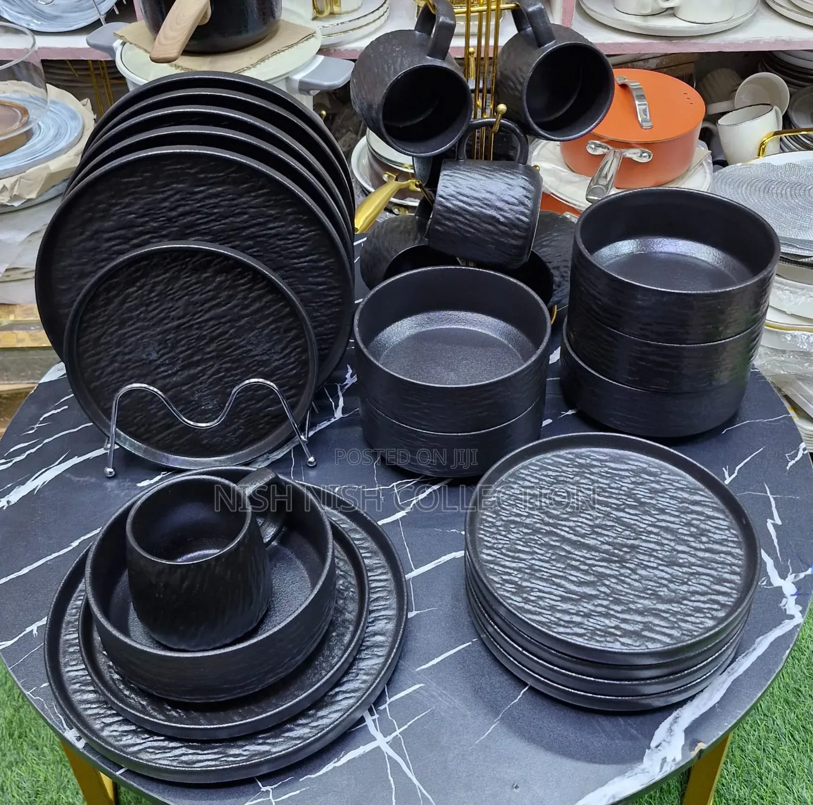 24pcs Rock Glazed Ceramic Dinner Set