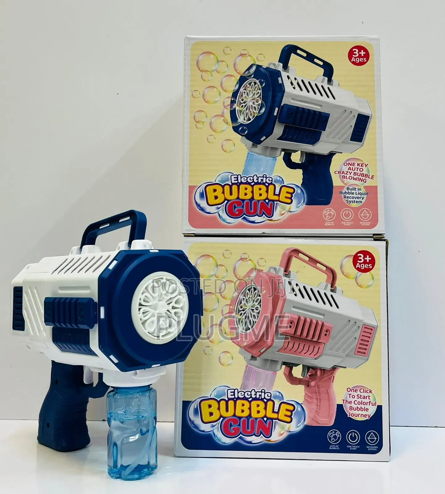 Electric Kids Bubble Gun With Led