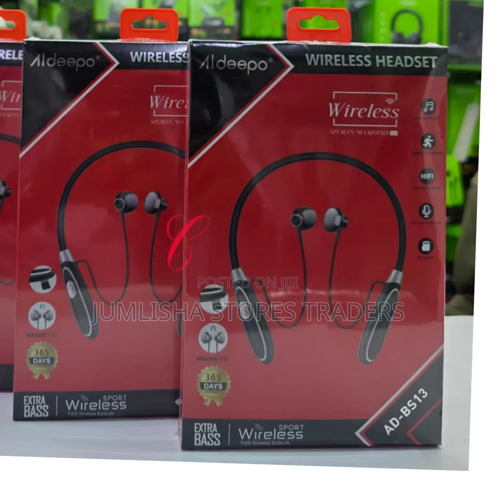 Aldeepo *Ad-Bs13* Without Rubber Tips * Wireless Sport Neckband