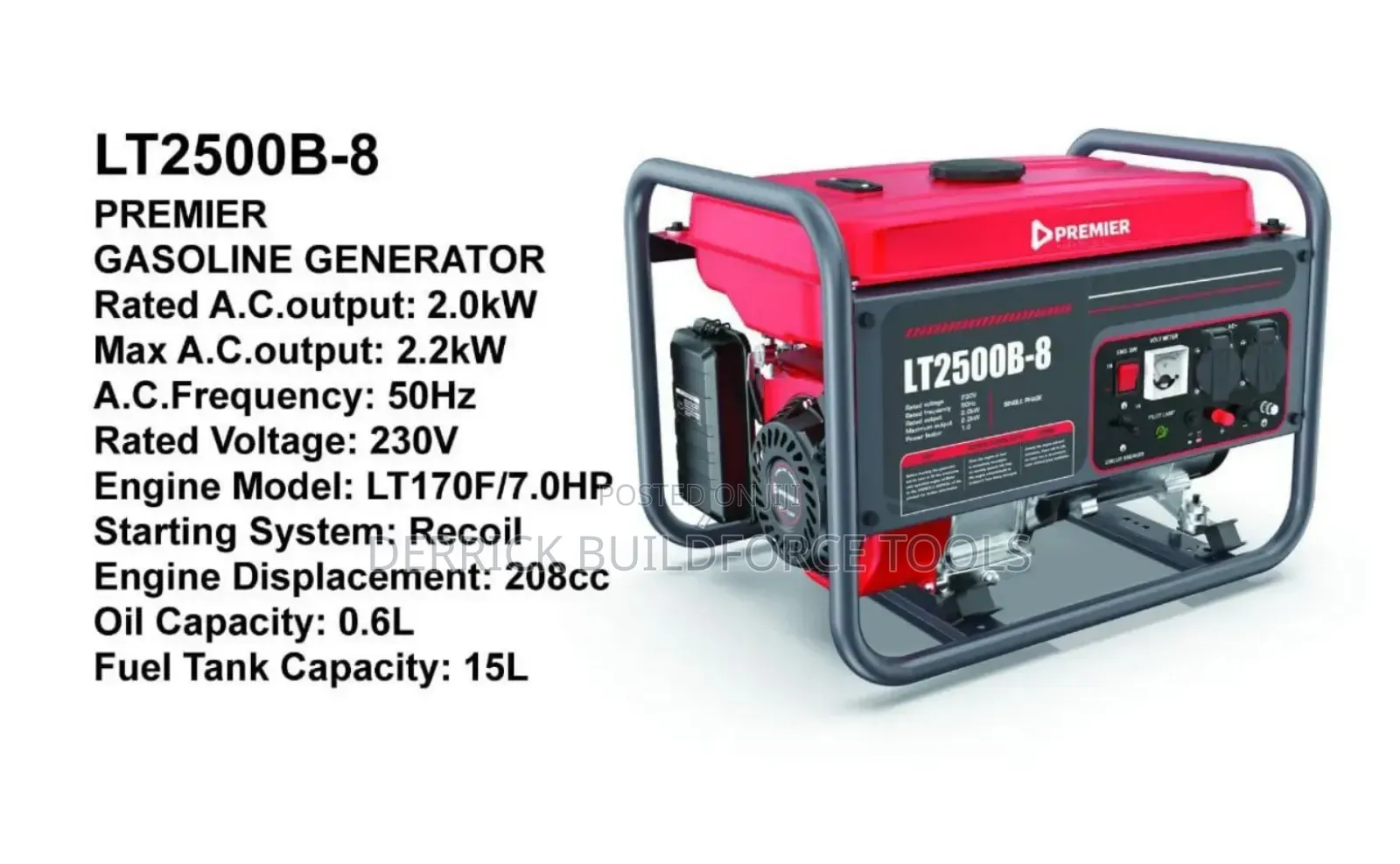 Lt2500b-8 2.2kw Premier Gasoline Generator