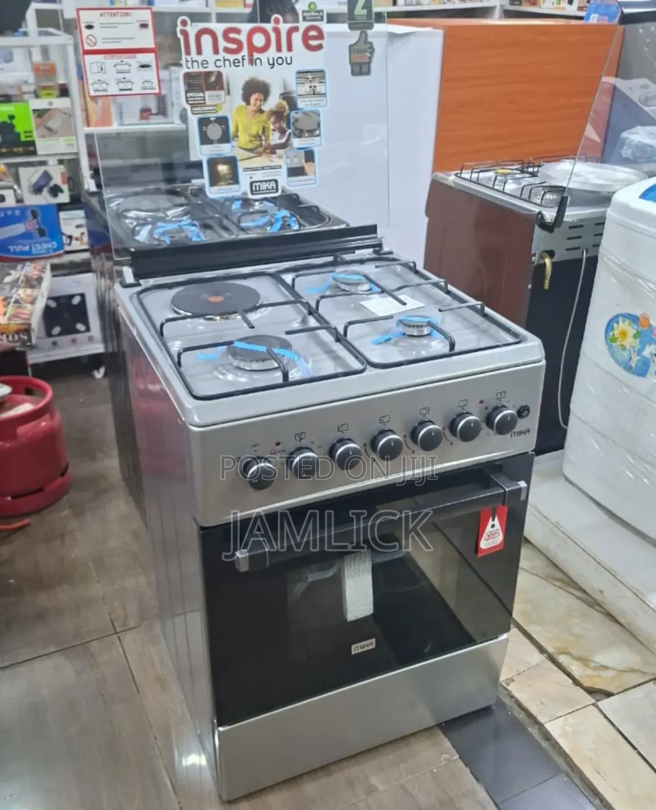 Mika 3 Gas + 1 Electric Standing Cooker 58x58 - Sw