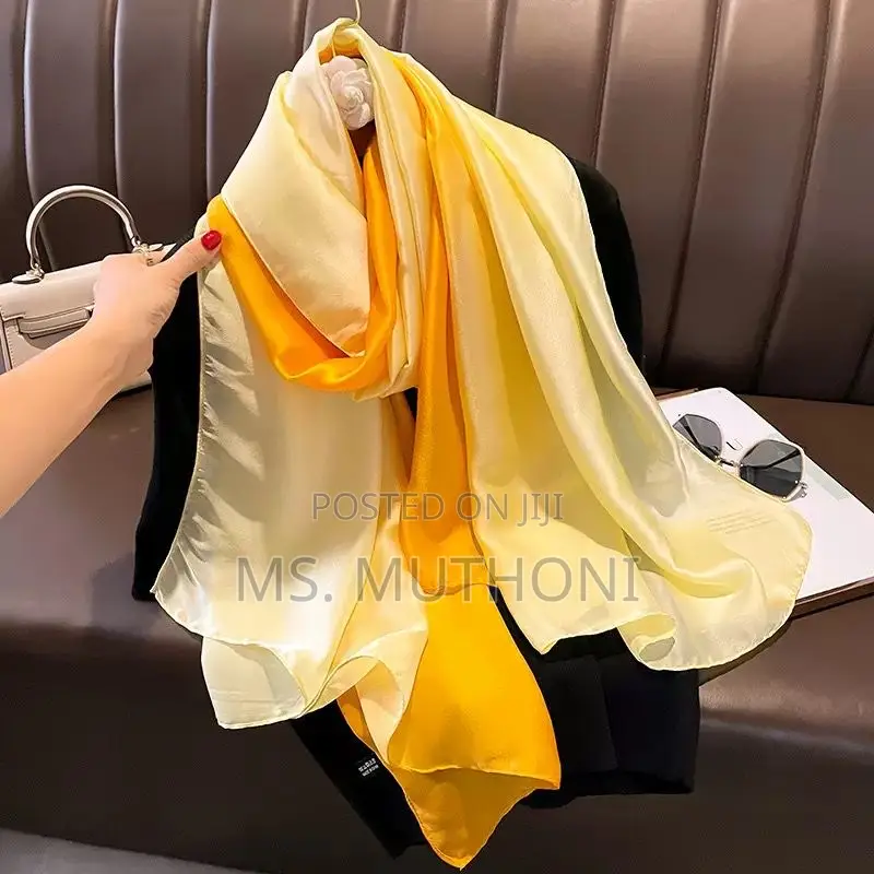 Fashion Gradient Silk Satin Scarf