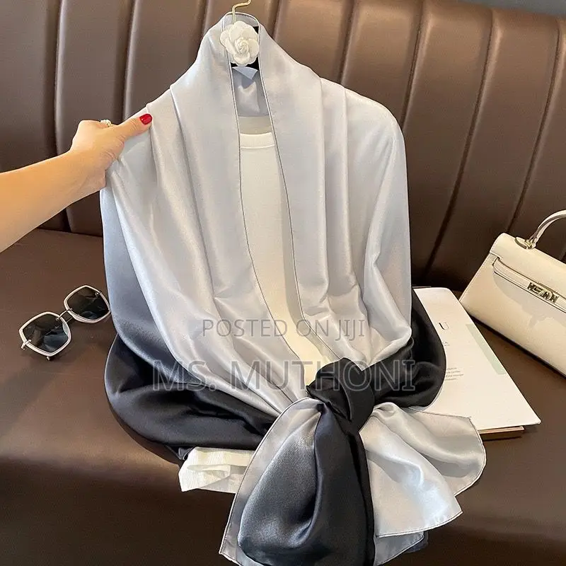 Fashion Gradient Silk Satin Scarf