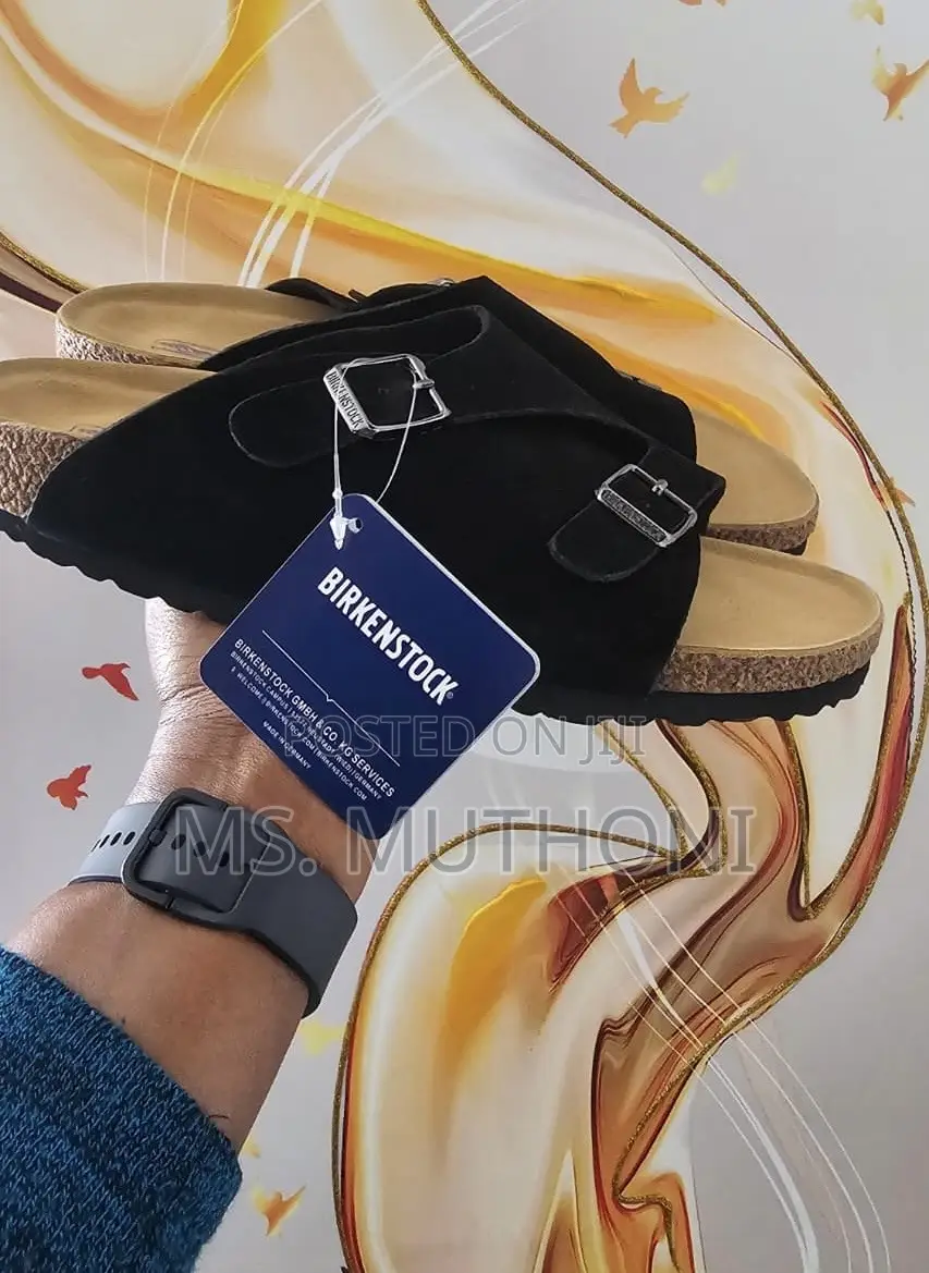 Birkenstock Zürich Sandals in Black Suede Leather Size 39-46