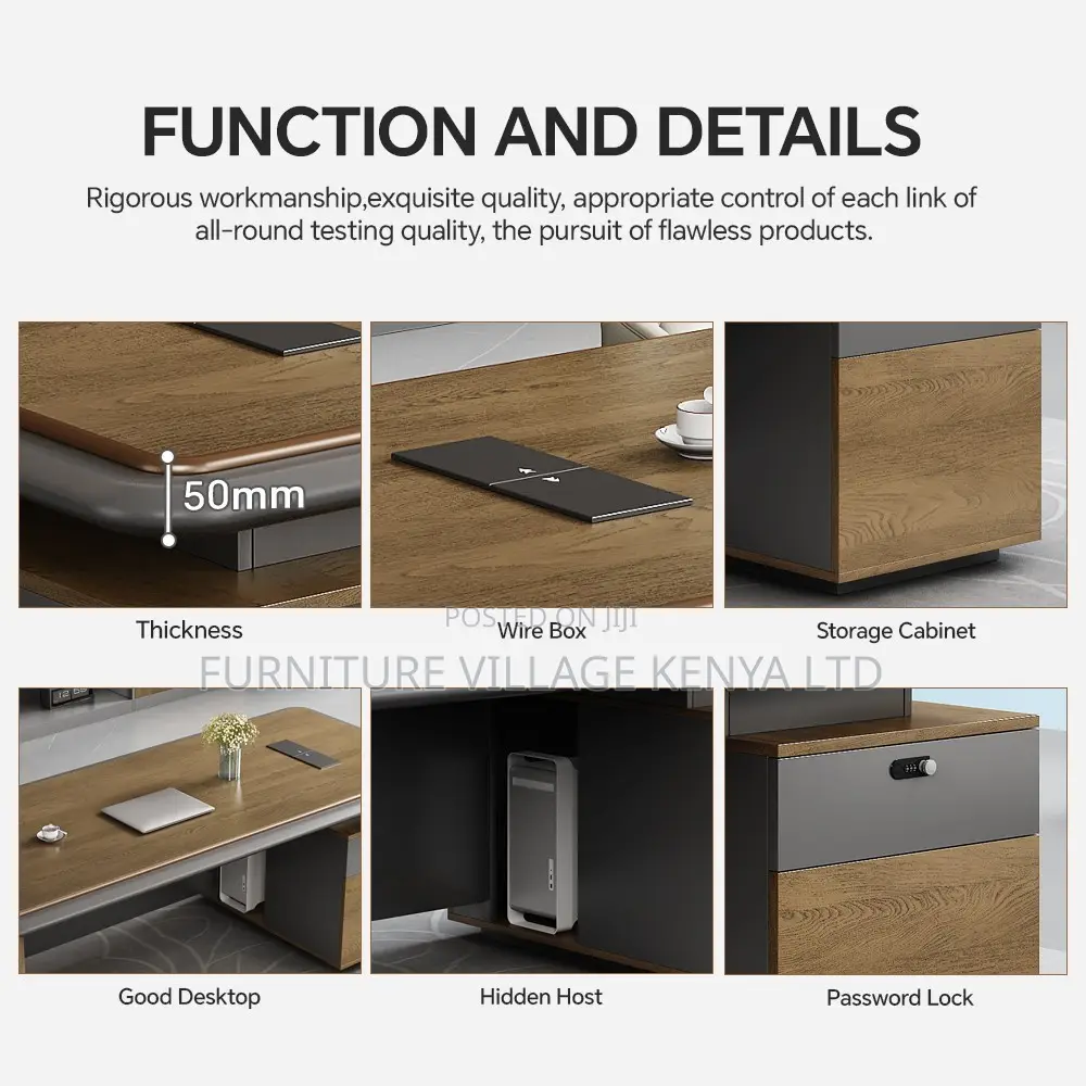 Office Desk ; 1800mm Executive L-shape Table