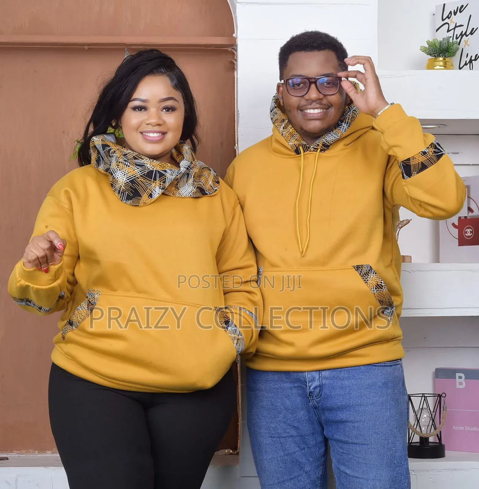 Ankara Couple Hoodie Goals!