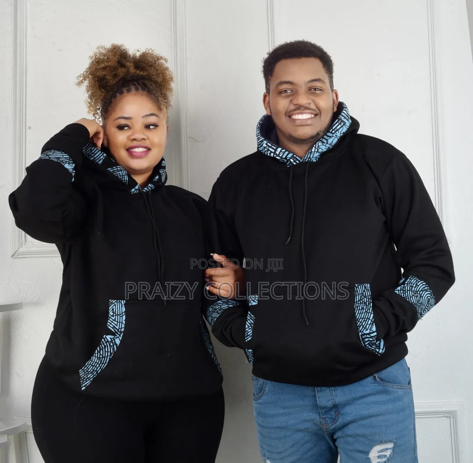 Ankara Couple Hoodie Goals!