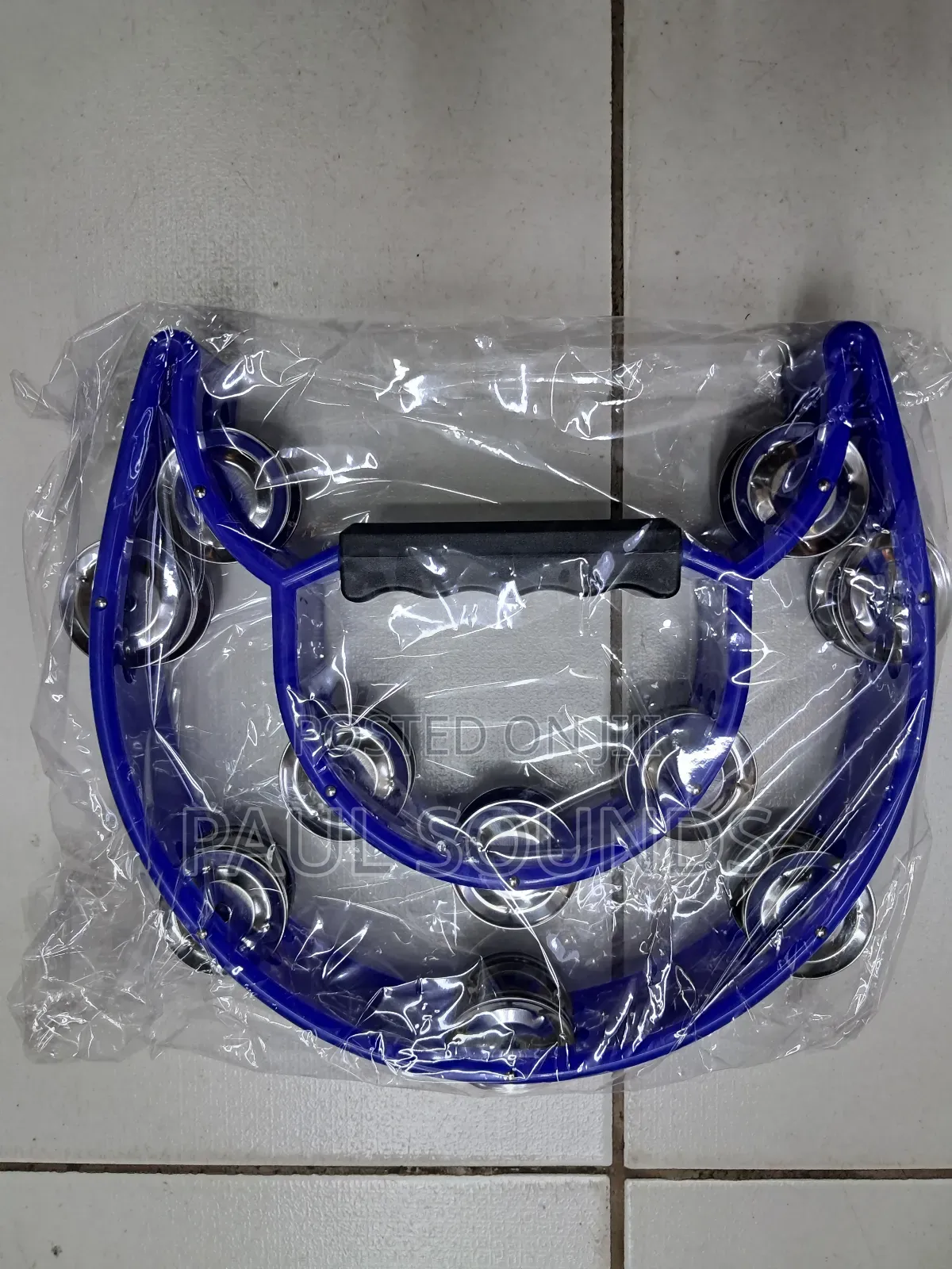 Double Row Handheld Tambourine (Blue)