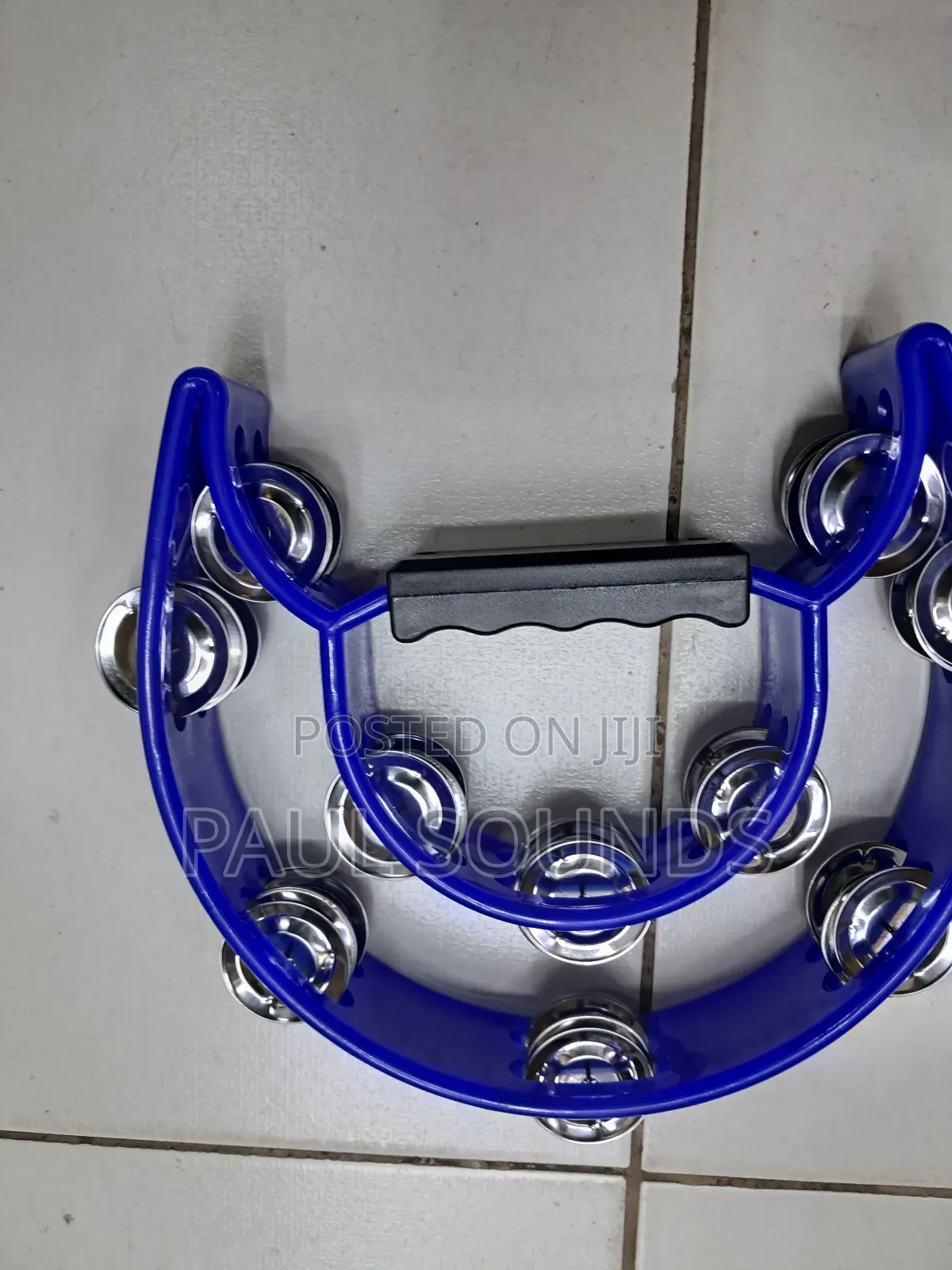 Double Row Handheld Tambourine (Blue)