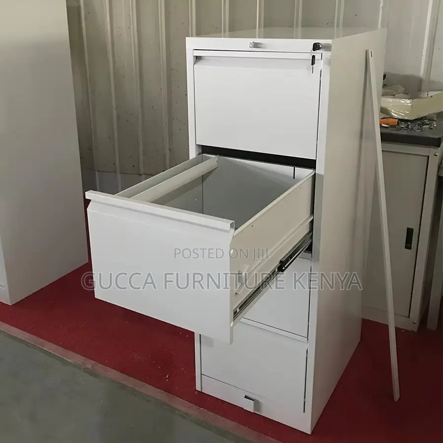 4-drawer Metallic Filling Cabinet With Bar