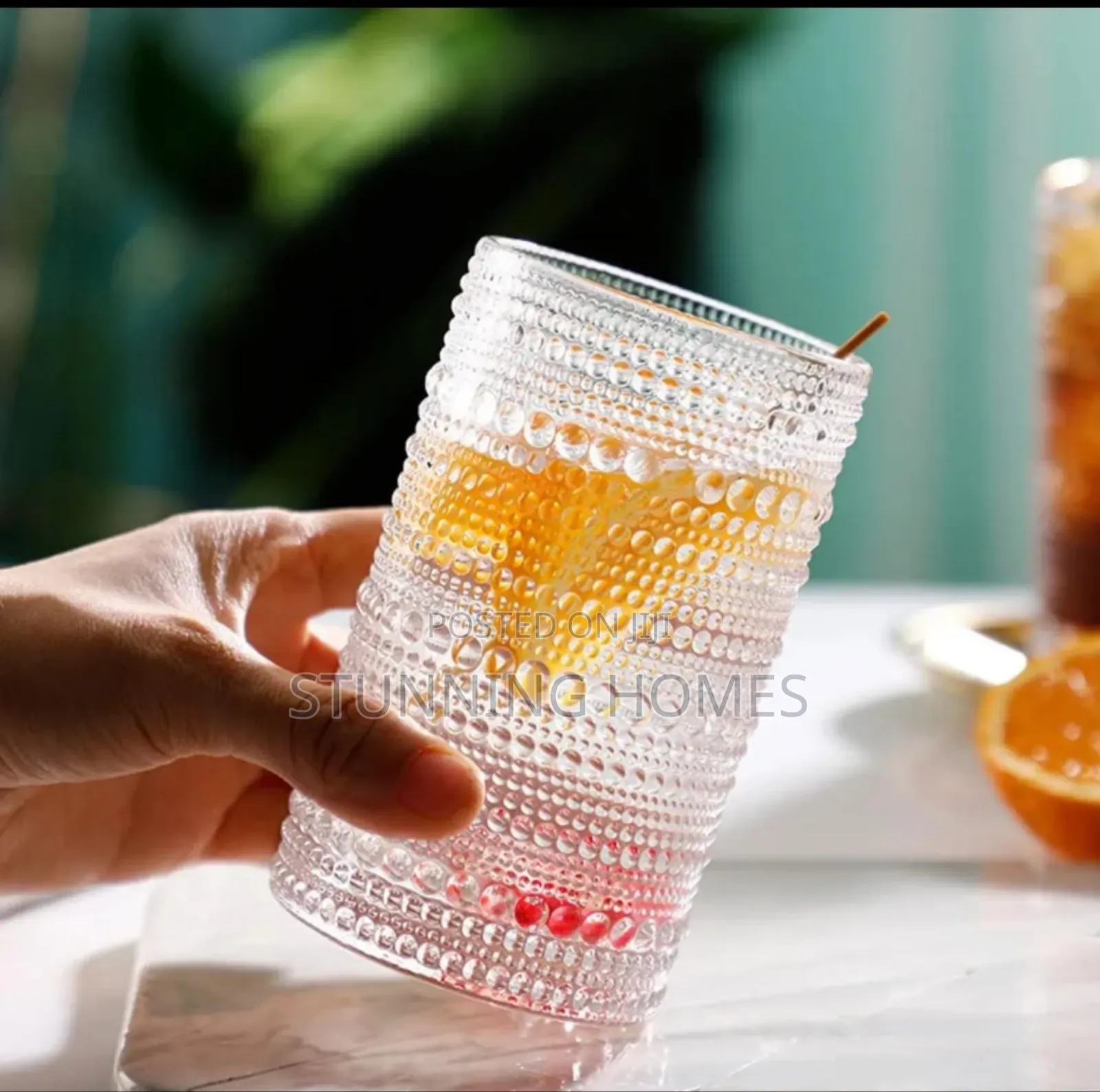 6pcs Embossed Glasses