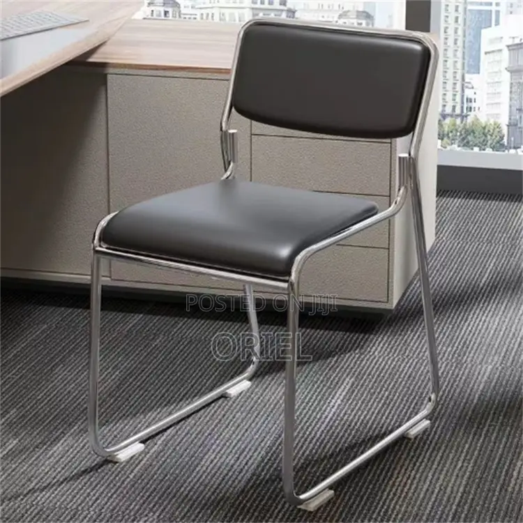 Modern Office Visitor Chair : Stackable Chrome Office Visitor Chair