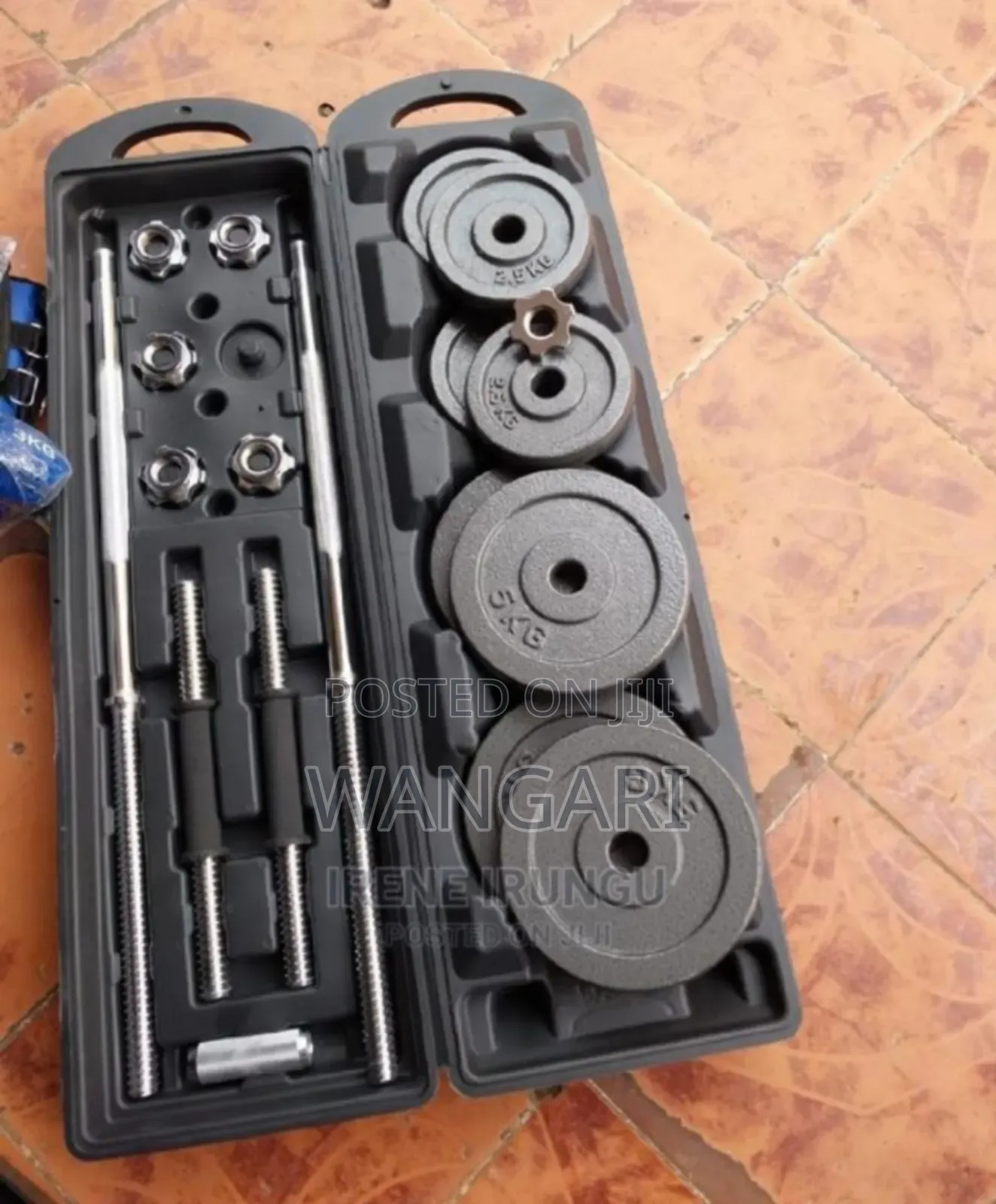 Colour Black 50kgs Dumbells Set