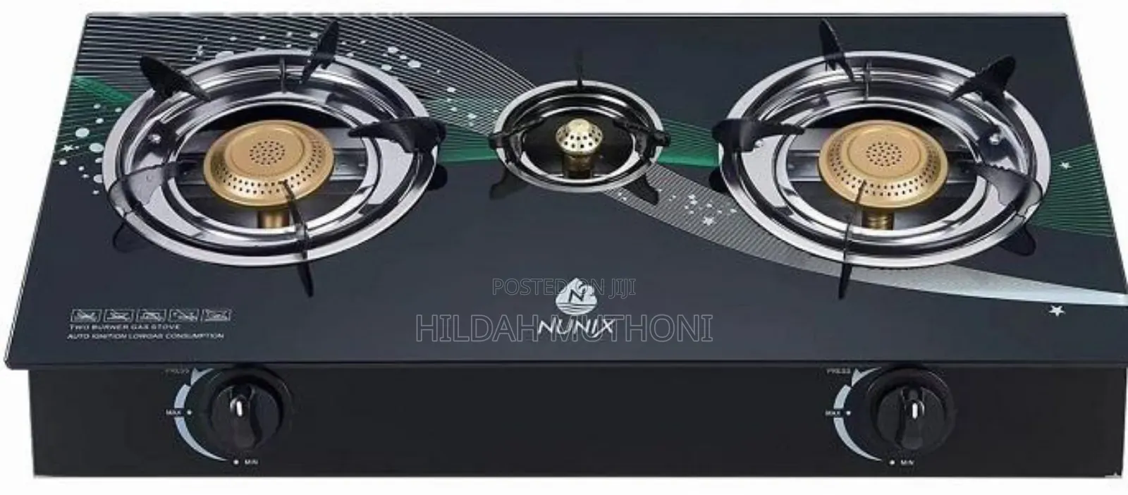 Nunix 3 Glass Burner Gt Table Cooker