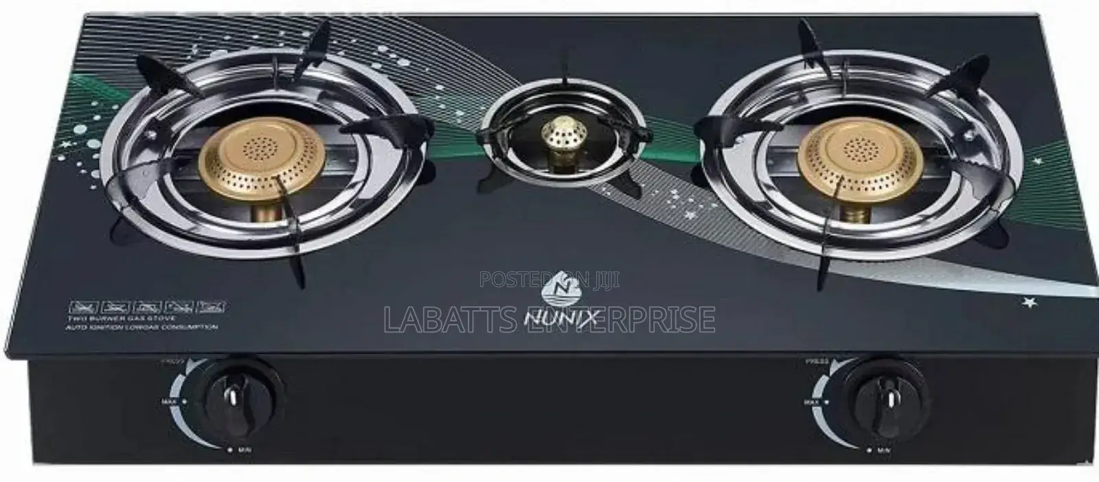 Nunix 3 Glass Burner Gt Table Cooker