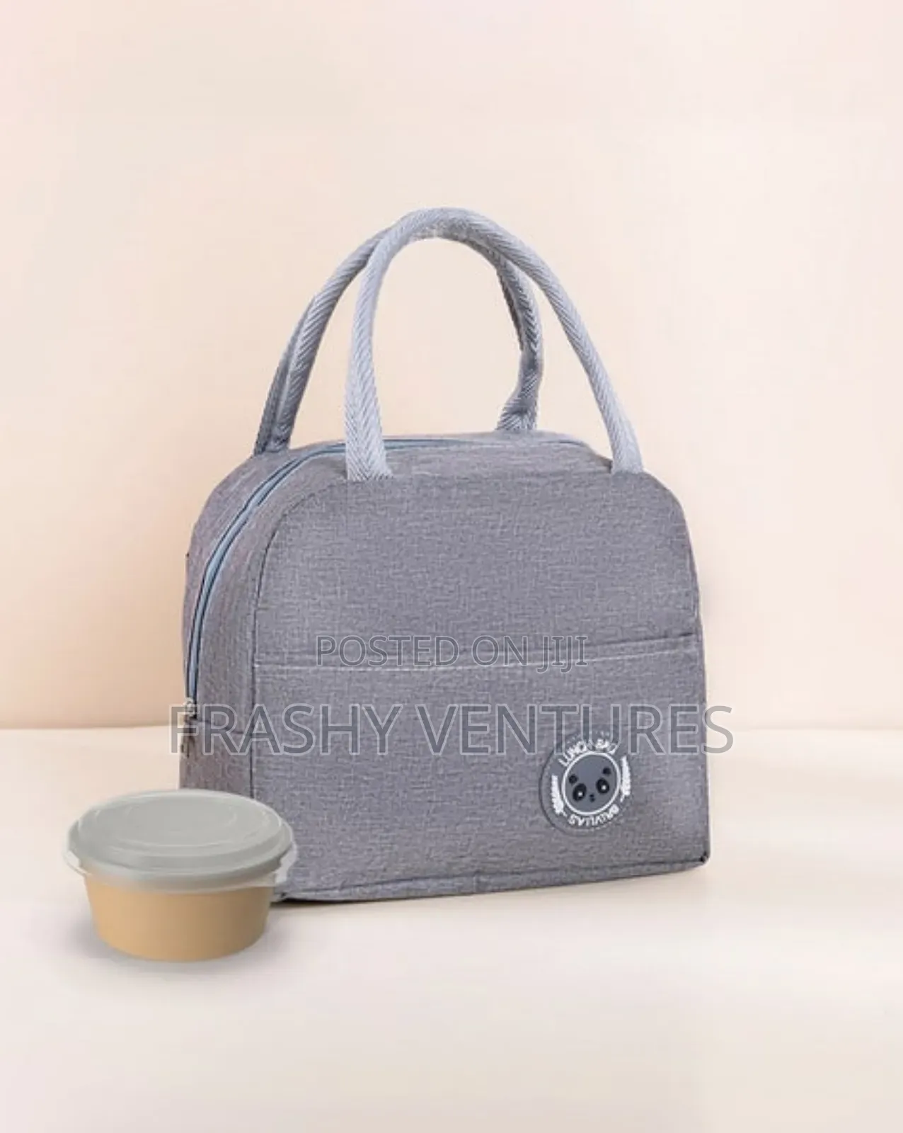 Grey Insulated Lunch Bags