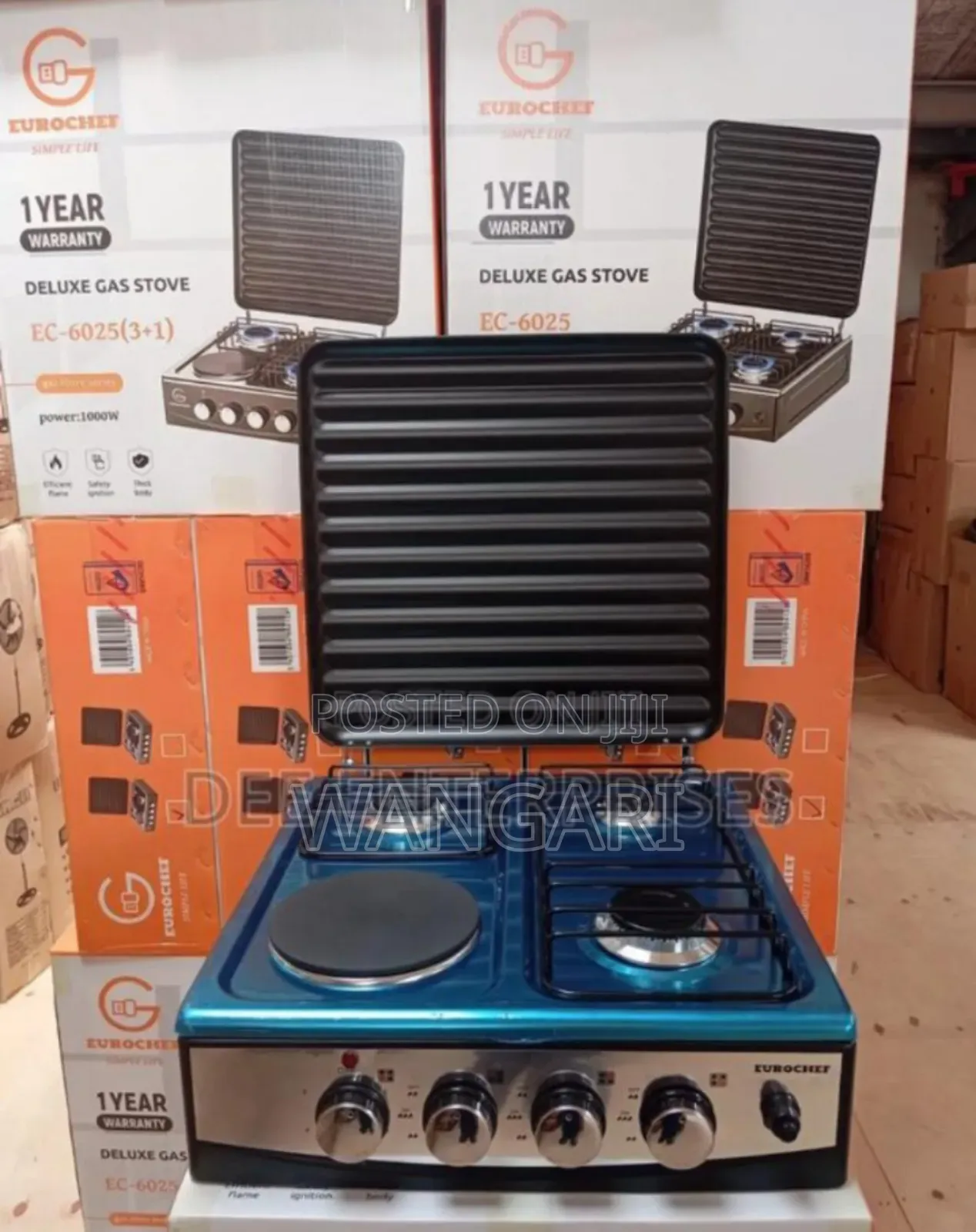 With Electric Plate New Eurochef 3+1 Table Top