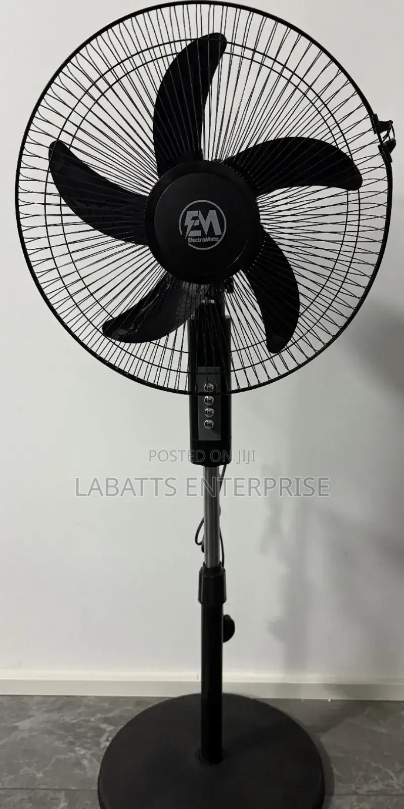 Black 16 Inches Electromate Electromate Standing Fans
