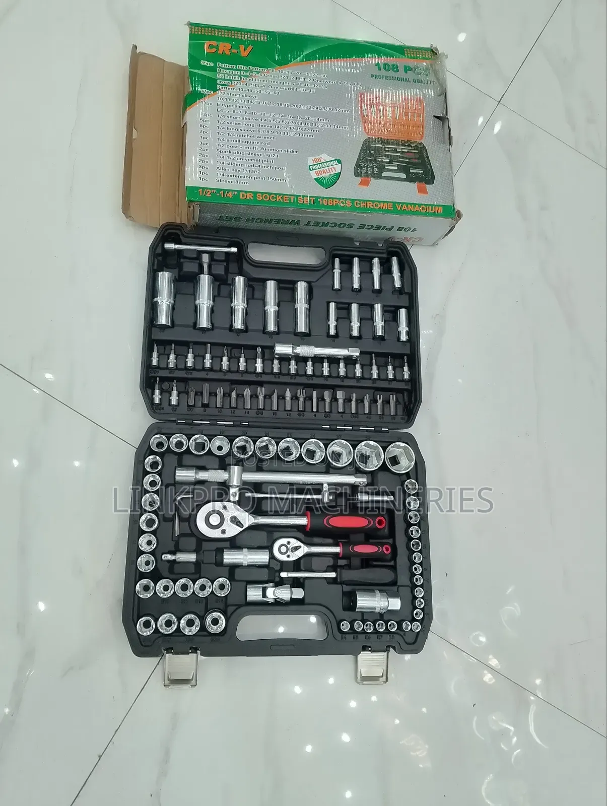 108 Pieces CRV Mechanical Toolkit