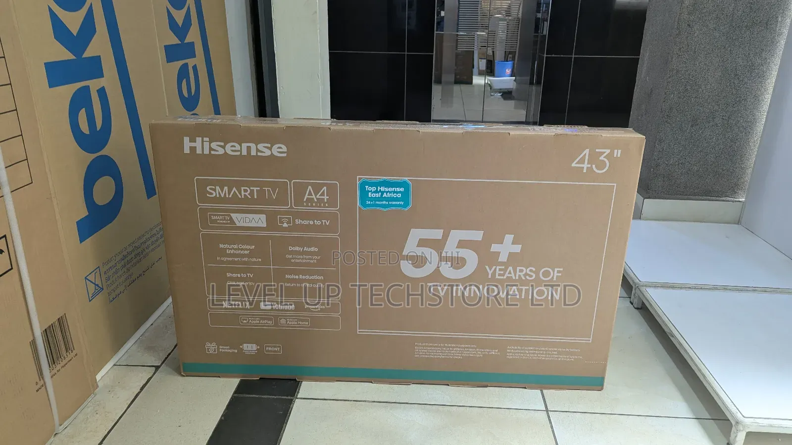 Hisense 43′′ 43a4n (New Model 2025) Uhd 4k Smart Frameless Tv