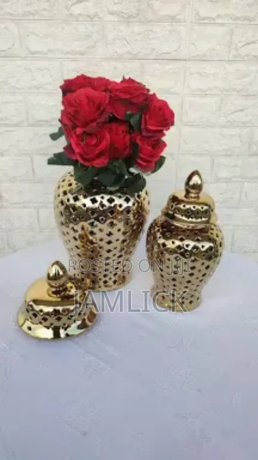 Luxurious Ceramic Ginger Jar / Flower Vase – Sp