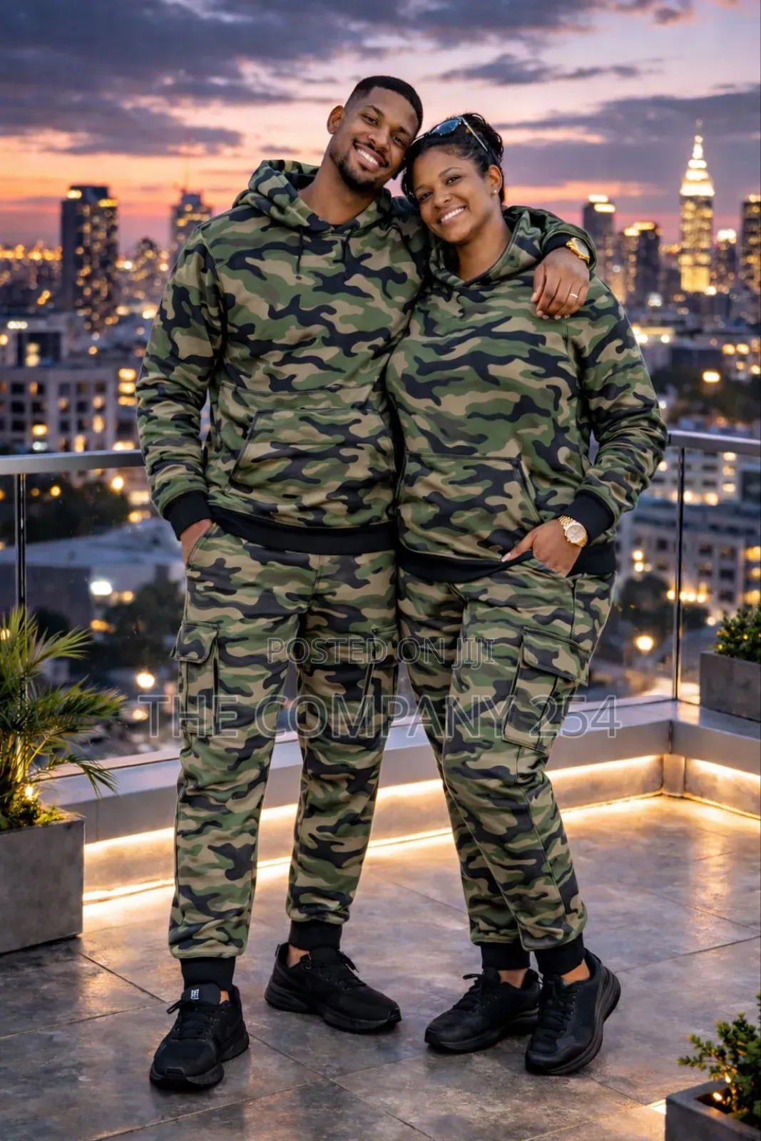 Quality Wollen 2piece Camouflage Hoodie Sweatpant Track Suits