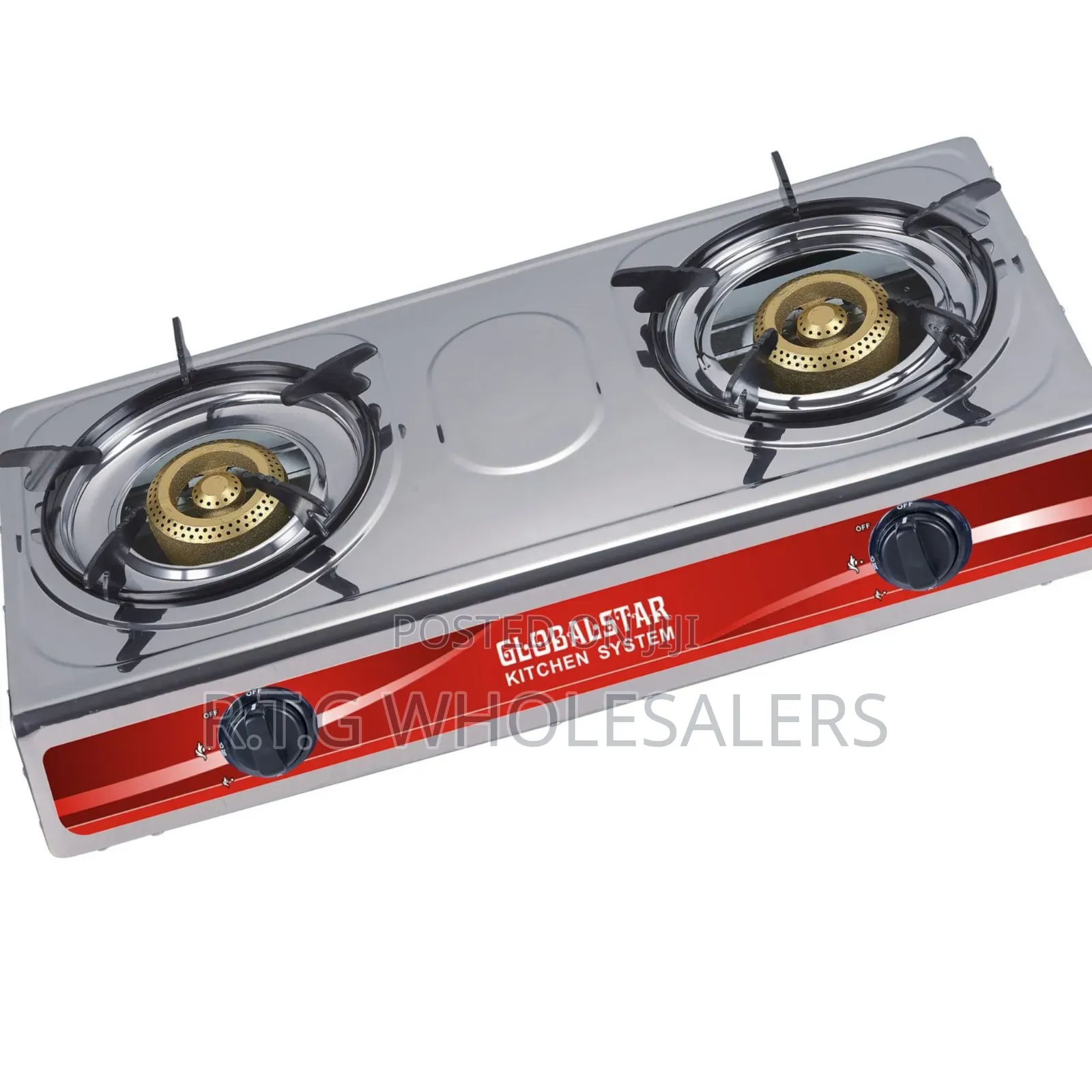 Globalstar 2‐Burner Stainless Steel Tabletop Cooker