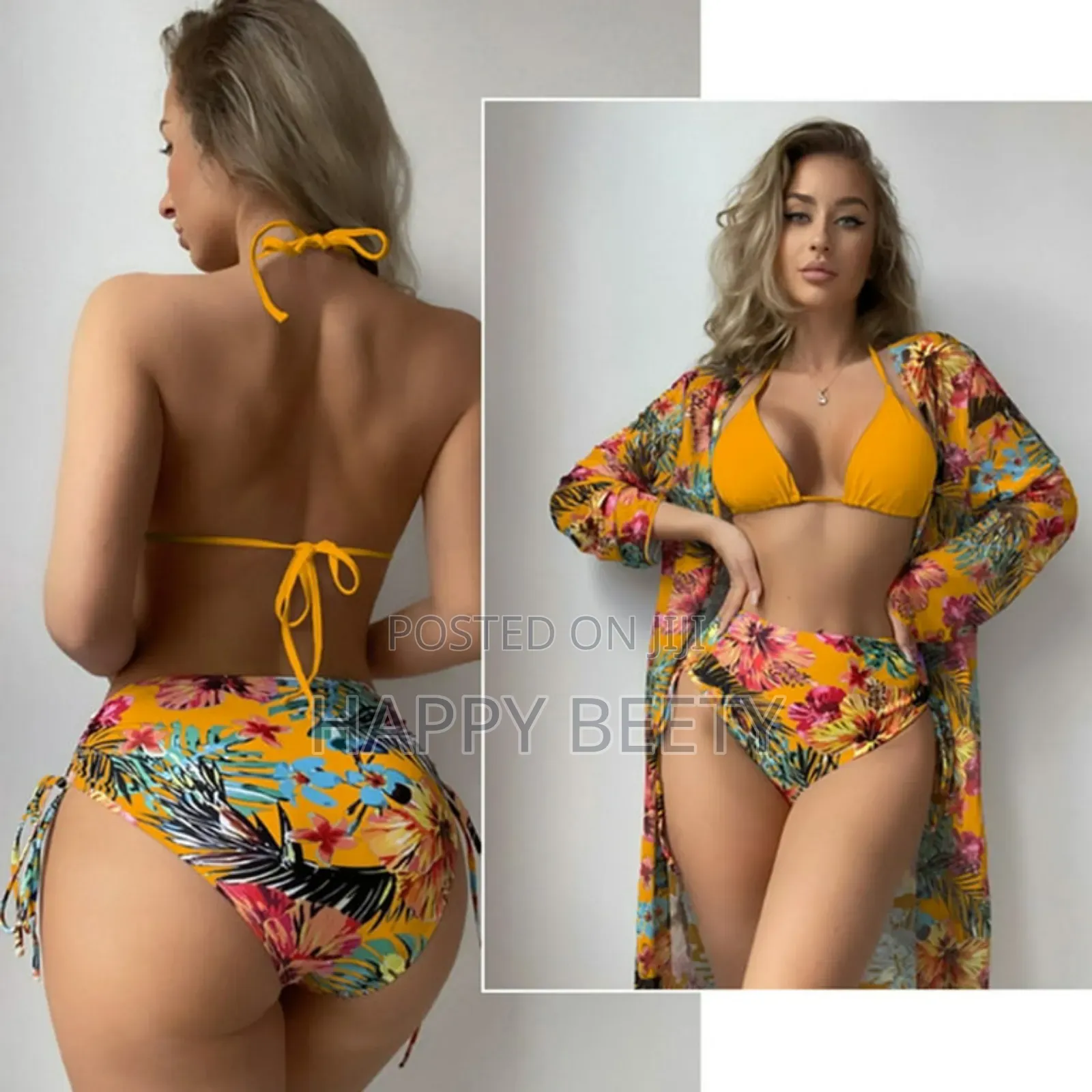 3 PCS Floral Ladies Bikini Swimsuit