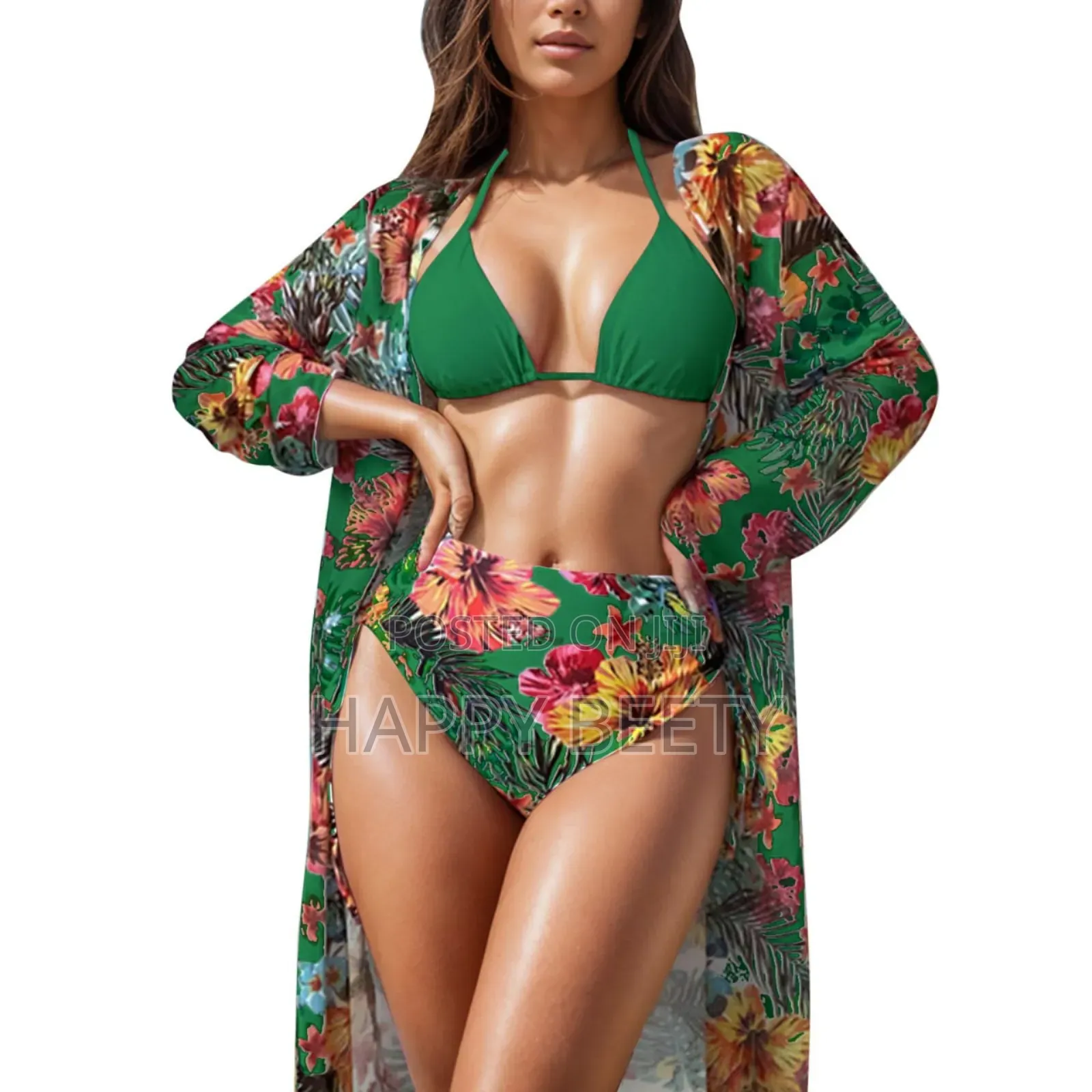 3 PCS Floral Ladies Bikini Swimsuit