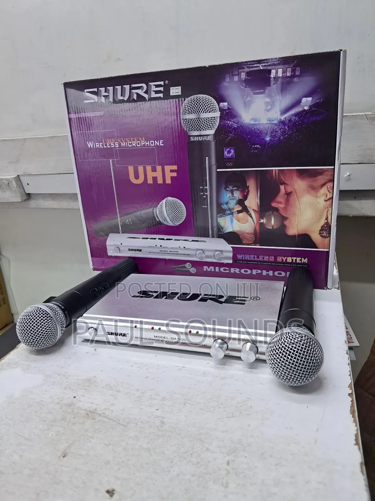 Shure Sh-500 Uhf Dual Channel Wireless Microphone System