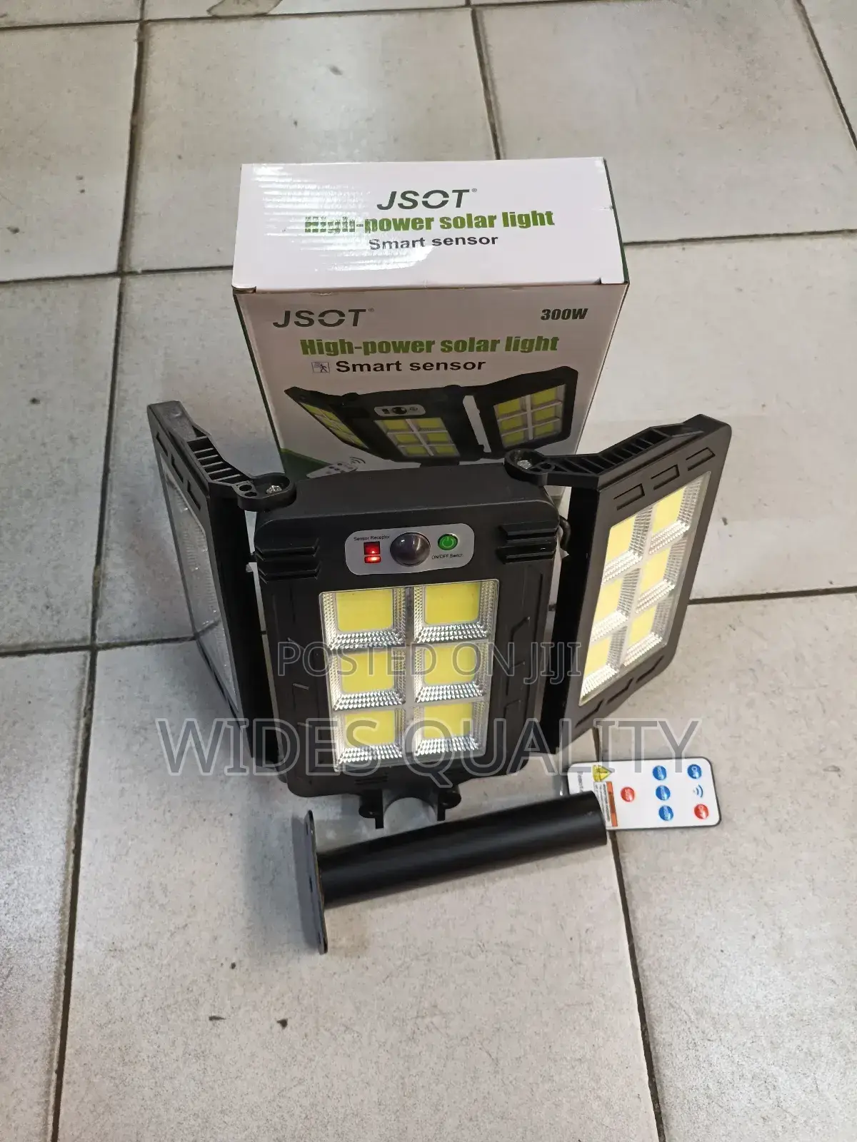 300 Watts High-Power Solar Light Smart Sensor With a Remote Control.