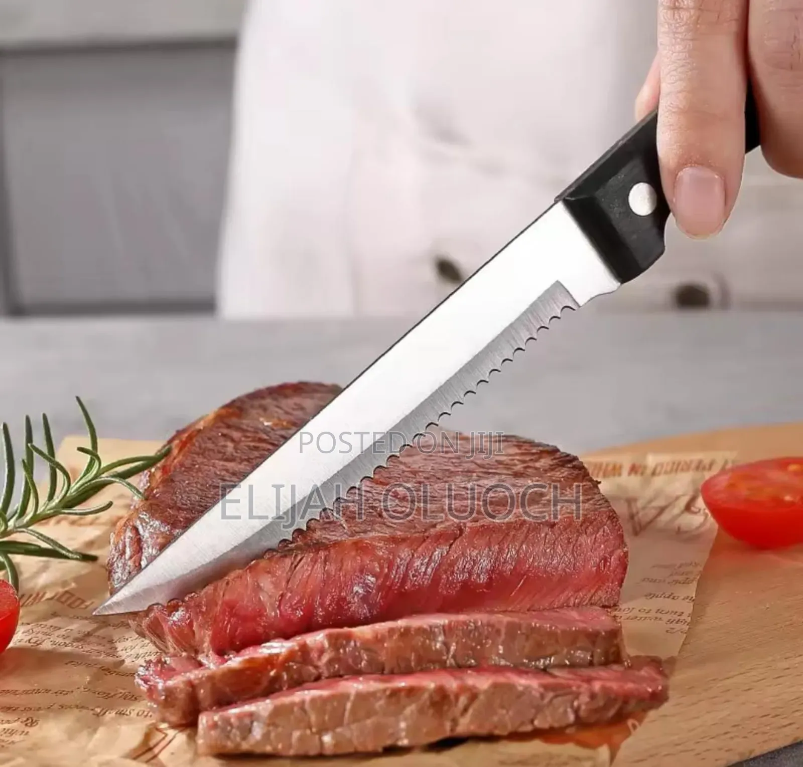 6 Pcs Stainless Steel Serrated Steak Knife ..