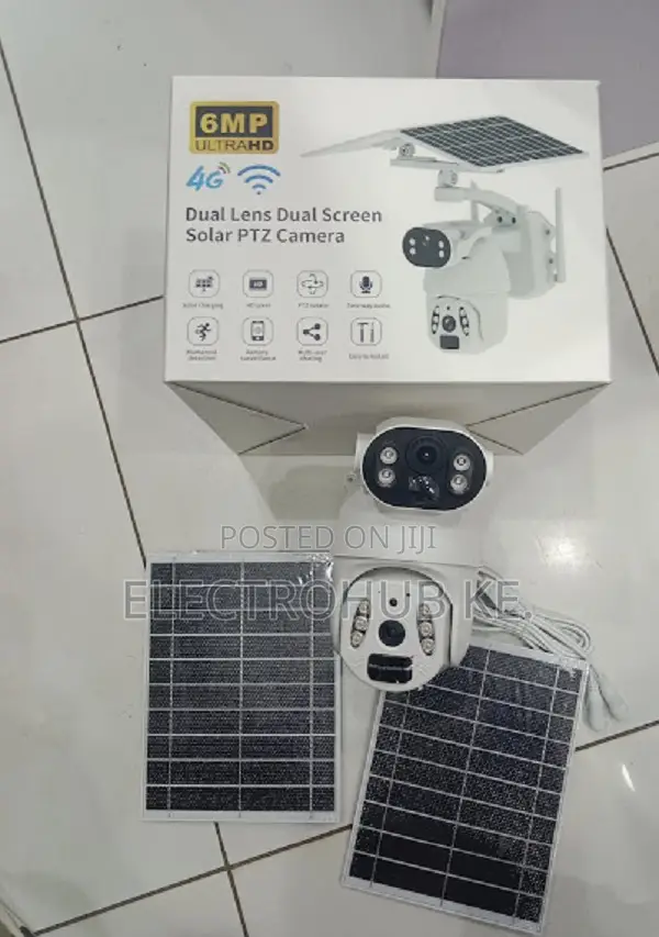 Solar Powered 4g Camera - Dual Solar Dual Lens 6mp Ptz Ubox Camera