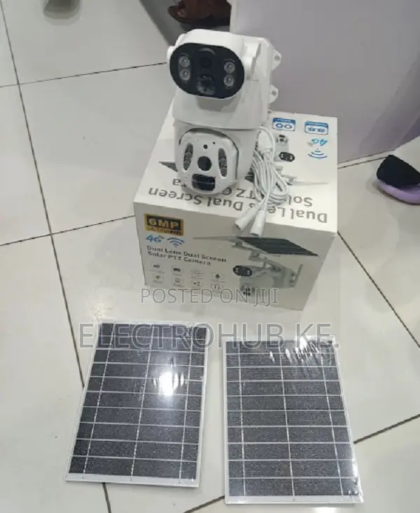 Ubox Dual Lens Dual Screen Solar Power 4g 6mp Cctv Outdoor Camera