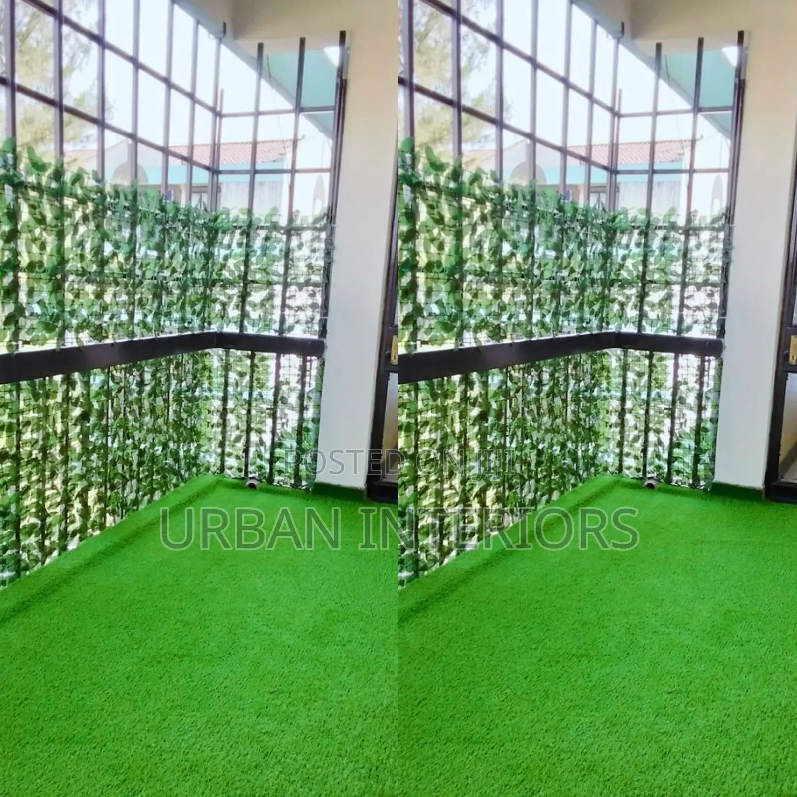 Artificial Grass Carpet With Balcony Leaves Artificial Grass Carpet