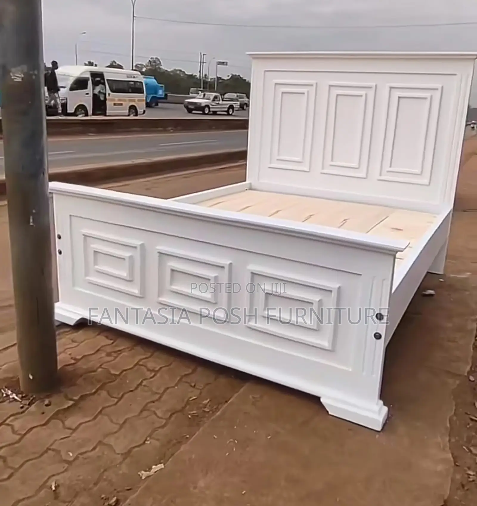 5x6 Classic White Wooden Bed - Limited Offer!