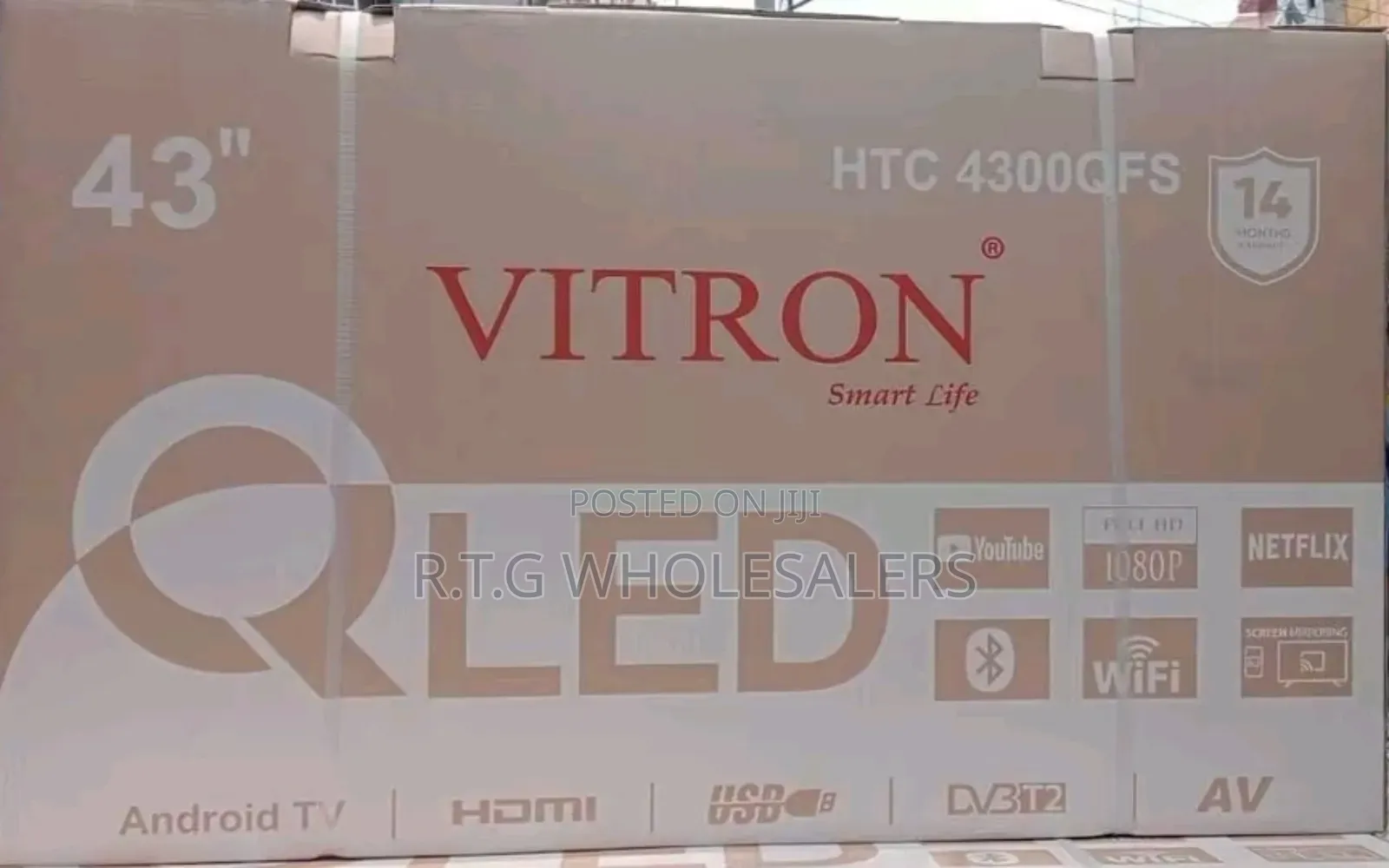 Vitron 43in Qled Full Hd Smart TV Bluetooth