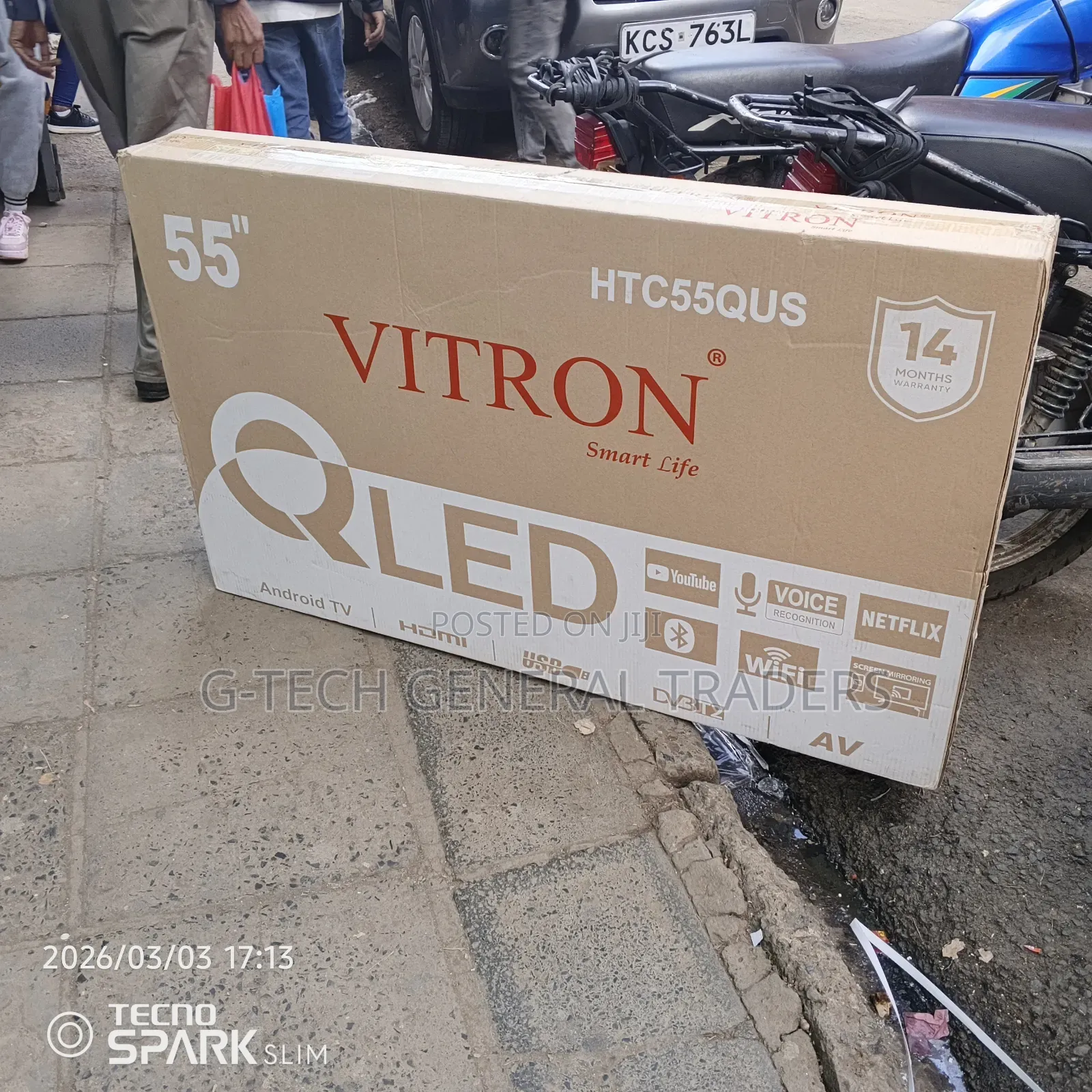Vitron 55inch Htc55qus Qled Frameless Led Tv (14months Warranty)