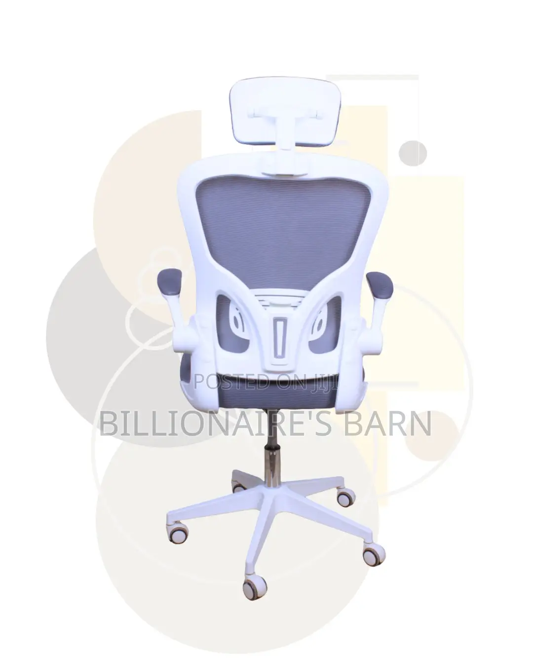 White Ergonomic Mesh Chair | Posture-Friendly Build for Productivity