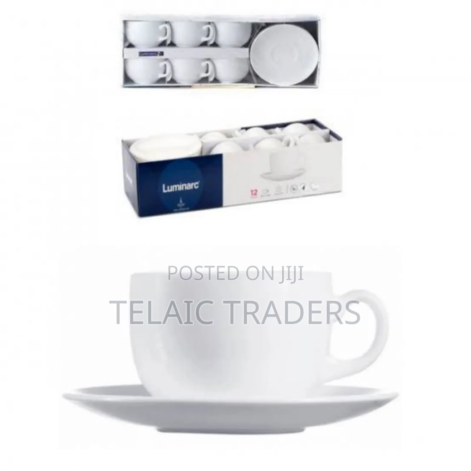 Set of 6 Luminarc Saucer Cups