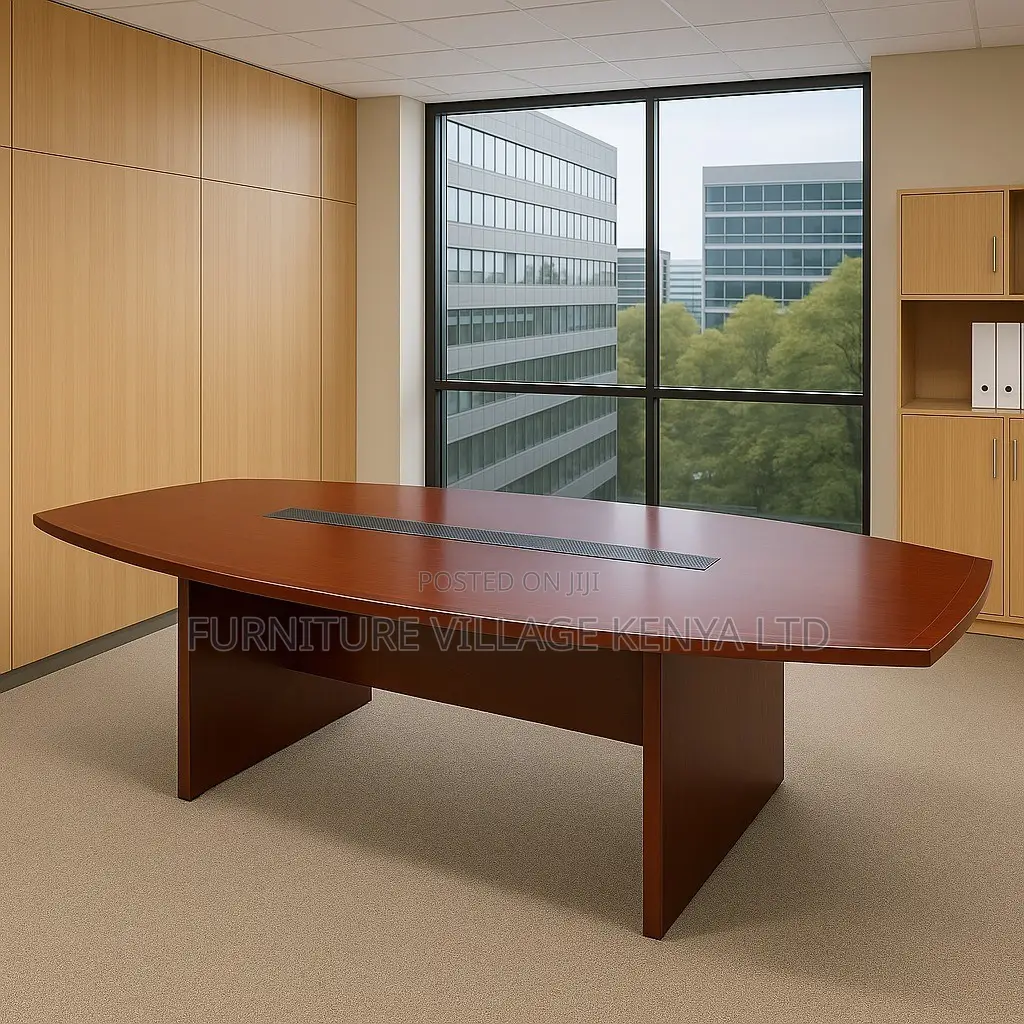 Boardroom Table; 3.5m Mahogany Finish Executive Conference Table