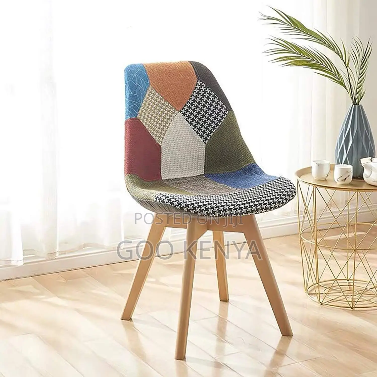 Home Chair; Padded Eames Dining Chair With Durable Wood Or Metal Legs