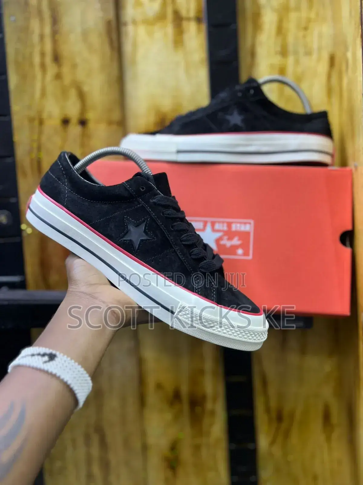 Converse One Star Suede Low Black University* "Red Sail"