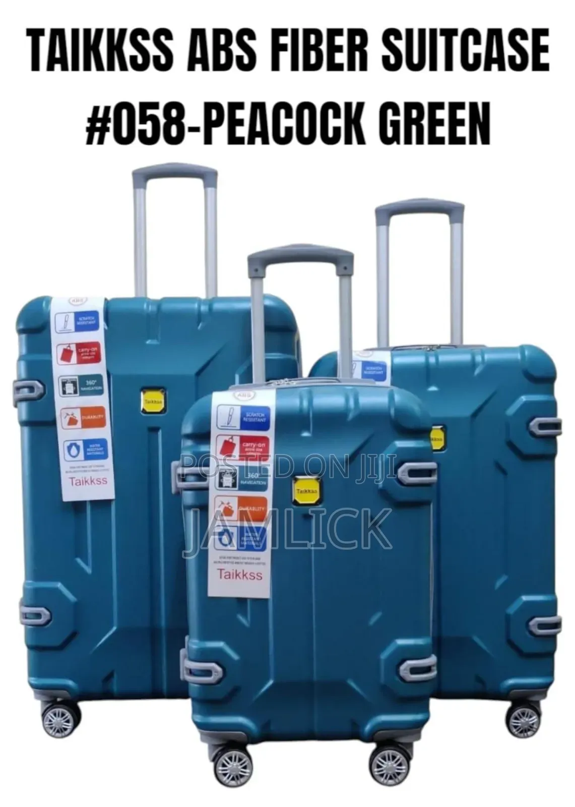 3pcs Taikkss Abs Fiber Suitcase Set