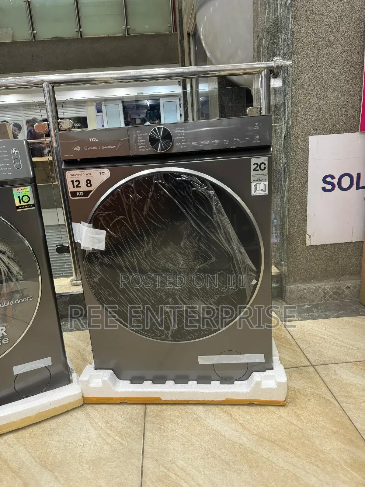 Tcl 12kg/8 Wash And Dry  Front Loader Washing Machine
